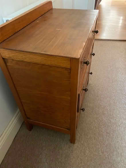 Photo of free Small wood chest of drawers (Sudbury Suffolk CO10) #3