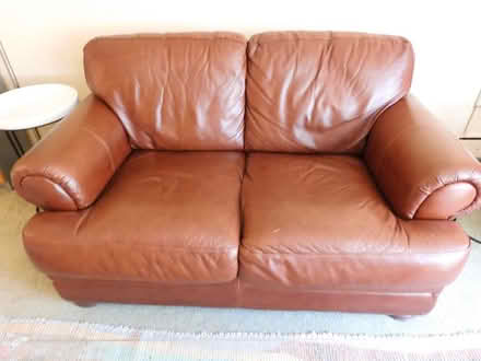 Photo of free Leather Loveseat (Edmonds WA) #1