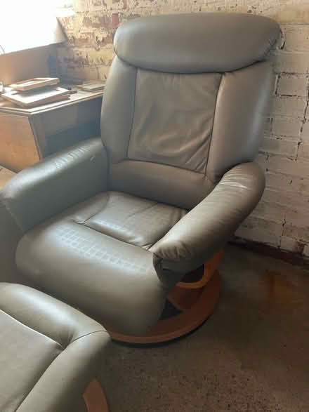 Photo of free Easy chair and foot stool (KY15 5LS) #3