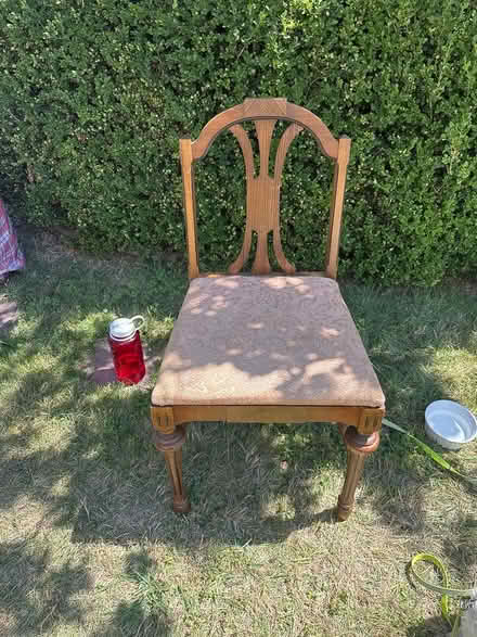 Photo of free Wooden chair w padded seat (Willow Glen) #1