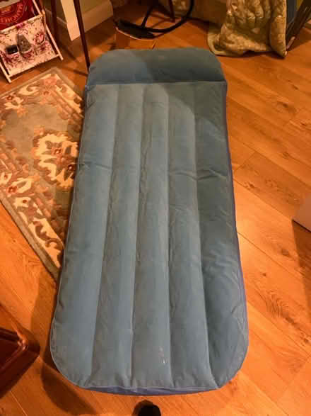 Photo of free Blue kids air bed with pump (Bishops Waltham SO32) #2
