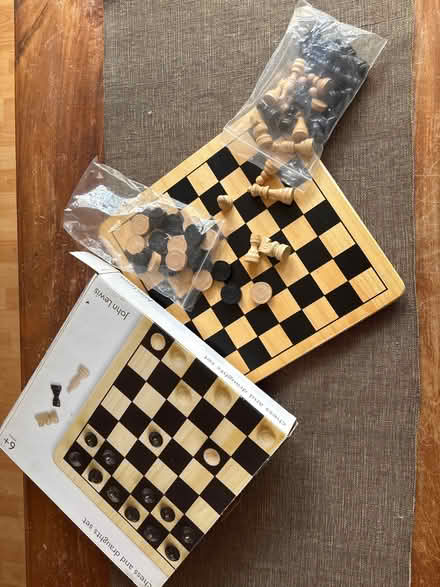 Photo of free John Lewis Wooden Chess & Draughts Set (Horn's Mill SG13) #1