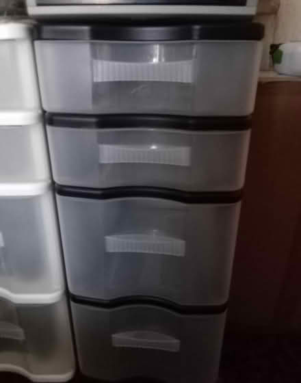 Photo of free Black storage drawers on wheels (Tonbridge) #1