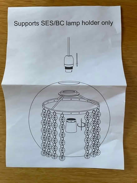 Photo of free Globe glass lampshade with bead droplets (North Ascot SL5) #2