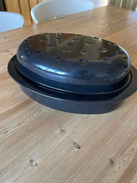 Photo of Enamel Roasting Tim with lid (Haygate TF1) #1