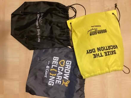Photo of free Drawstring backpacks (Allen Pond area of Bowie) #1