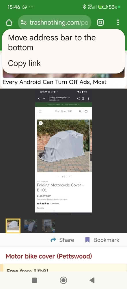Photo of free Bike/Motorbike cover (BR5) #1