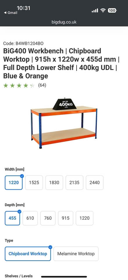 Photo of free Brand new in box BiGDUG workbench (Gorton M18) #1