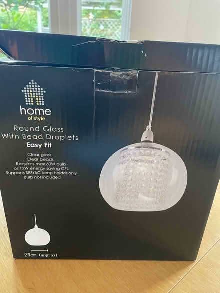 Photo of free Globe glass lampshade with bead droplets (North Ascot SL5) #1