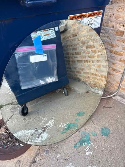 Photo of free Large round Retail mirror - vintage (Dempster east of Ridge) #1