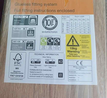 Photo of free laminate flooring, new (ferndown BH22) #4