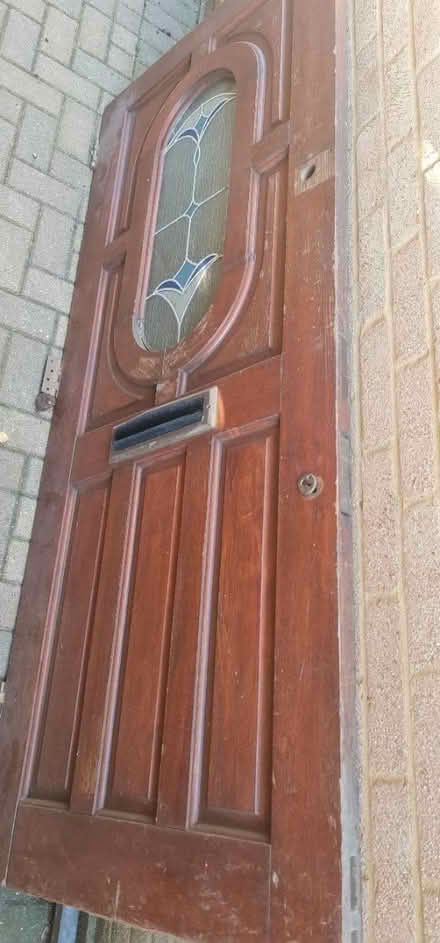 Photo of free Hardwood (Mahogany?) front door (Chelmsford CM1) #1