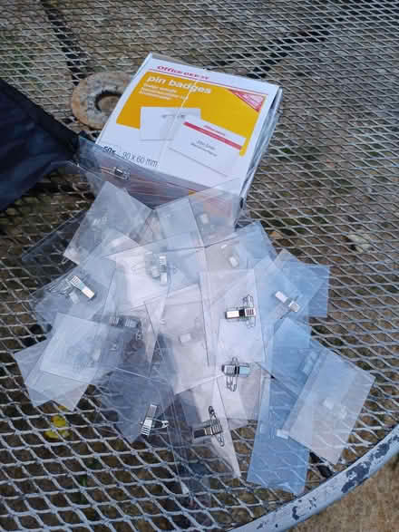 Photo of free 75 clear plastic name badges (North Woodchester GL5) #1