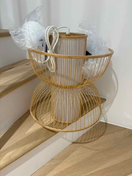 Photo of free H&M ceiling pendant in light wood (Se8 5ae) #2