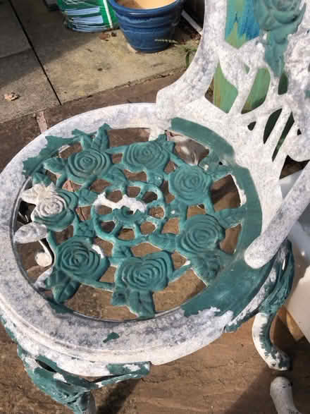 Photo of free 2 Metal garden chairs (Burscough L40) #2