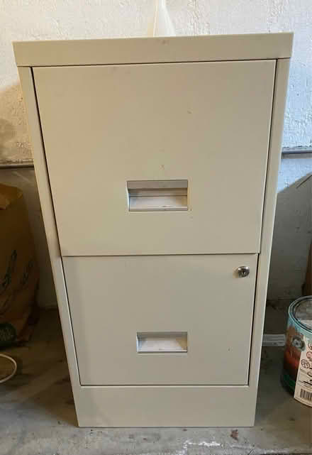 Photo of free Two drawer metallic file cabinet (38th Ave NE close to NE 82 St) #1