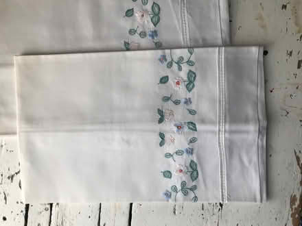 Photo of free Linen embroidered pillow cases (N16) #1