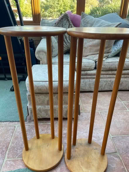 Photo of free 2 wooden plant stands (Furzton MK4) #2