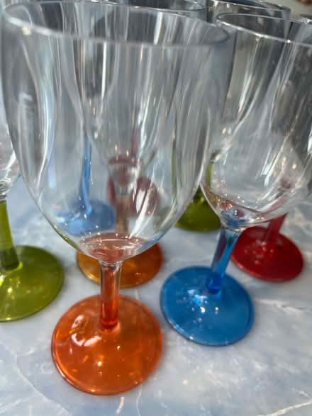 Photo of free 8 plastic wine glasses (Near South Harrow station HA2) #1