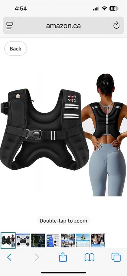 Photo of Weighted workout vest (L5L 5P5) #3