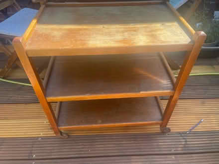 Photo of free Solid wooden trolley (East Ham E6) #1