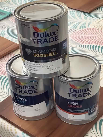Photo of free Tins of Dulux paint (Long Hanborough OX29) #1
