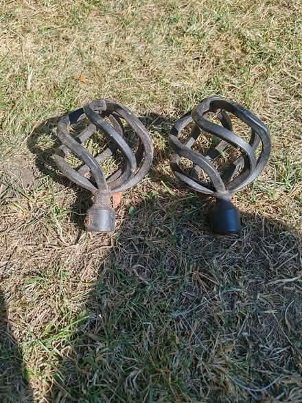 Photo of free Two Black Metal Curtain Pole Ends (Nottingham NG7) #1