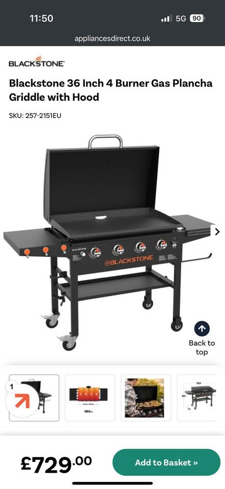 Photo of free Blackstone grill gas bbq (Gorton M18) #3