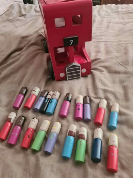 Photo of free Habitat Toy Wooden Bus & People (Mongewell, Wallingford) #2
