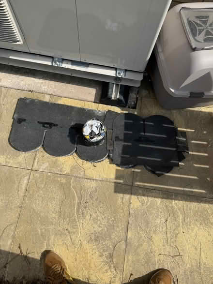 Photo of free Half a pack of bitumen half circle shed roof tiles (Wisewood S6) #1