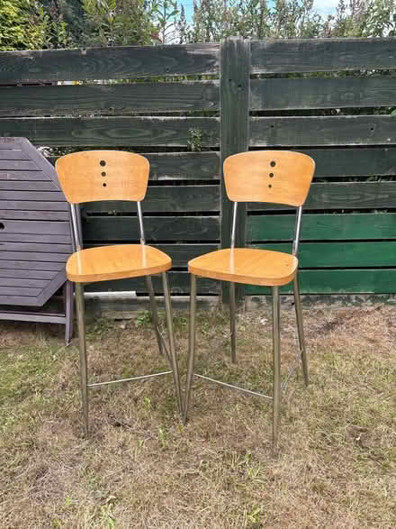 Photo of free 2 High kitchen chairs (Mosspark, Glasgow, G52) #1