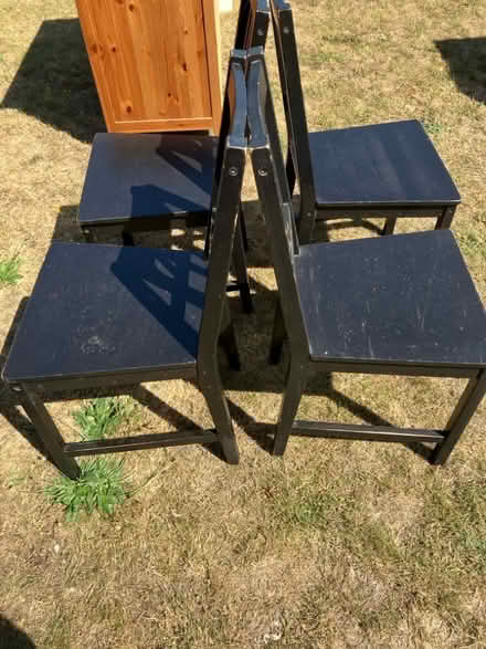 Photo of free 4 x wooden dining chairs. (Roundwood AL5) #2
