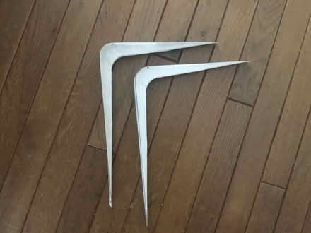 Photo of free White metal shelf brackets (Dufief area of North Potomac) #1