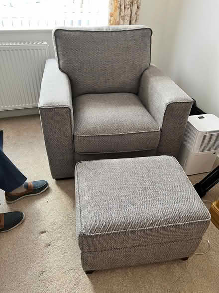 Photo of free Chair and storage footstool (LE17 Lutterworth) #1