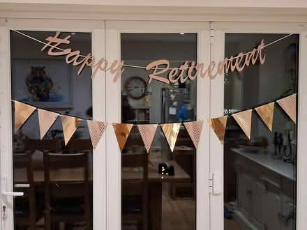 Photo of free Happy Retirement banner and bunting (Southborough TN4) #1