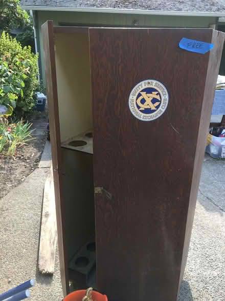 Photo of free Tall wood garage cabinets (Keizer Terrace green) #3