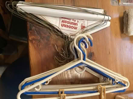 Photo of free Hangers: 15 plastic, 15 metal (Ashdale, S. of Gerrard Library) #1