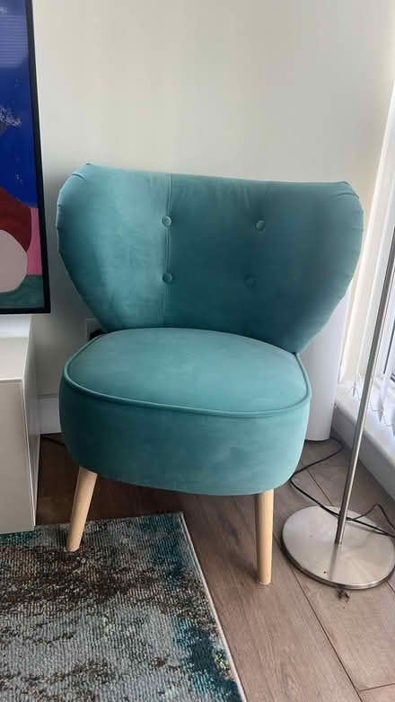 Photo of free IKEA blue armchair (E3 Big Yellow Self Storage Bow) #1