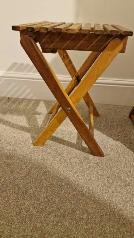 Photo of free Two small folding tables (Bluntisham PE28) #1