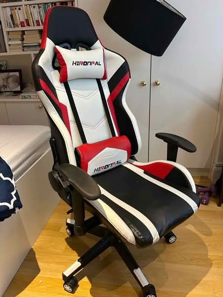 Photo of free Gaming chair white red black, reclining (Earls Court SW5) #2