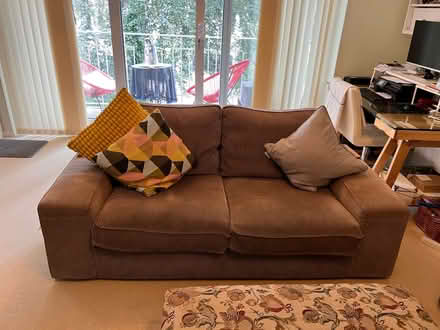 Photo of free Brown velvet 2 seater sofa (Beckenham BR3) #2