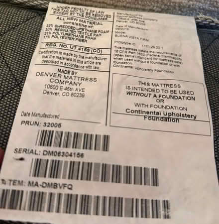 Photo of free Denver Mattress, Queen (Boise East End) #4