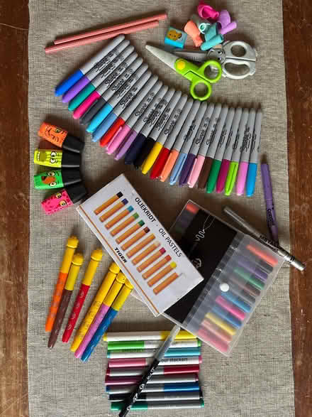 Photo of free Assorted Coloured Pens & Pastels (Horn's Mill SG13) #1