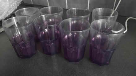 Photo of free eight purple glass cups (temple fortune) #1