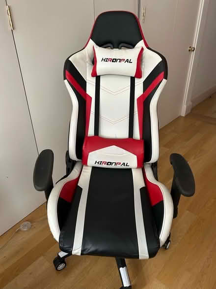Photo of free Gaming chair white red black, reclining (Earls Court SW5) #1