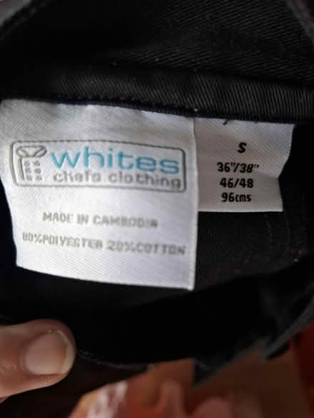 Photo of free Small man chef jacket, black (ME20) #3