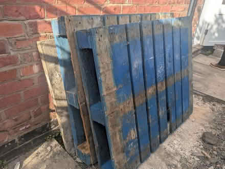 Photo of free Blue Wooden Pallets (Urmston M41) #2