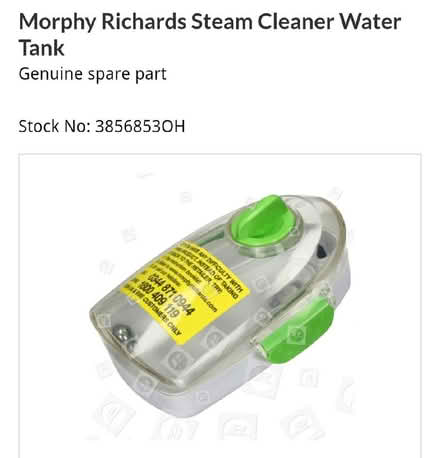 Photo of Morphy Richards replacement steam cleaner water tank (Freehold LA1) #1