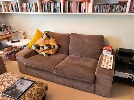 Photo of free Brown velvet 2 seater sofa (Beckenham BR3) #1