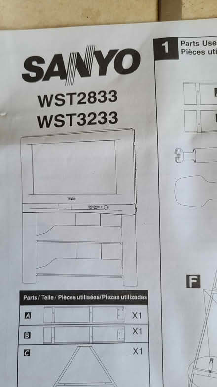 Photo of free Sanyo metal TV support table (Butleigh nr Glastonbury BA6) #1